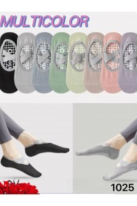 SET 6 PERECHI SOSETE FEMEI CU ANTIDERAPANT , PENTRU YOGA , FITNESS, PILATES .. CU SILICON SI  RESPIRABILE 
